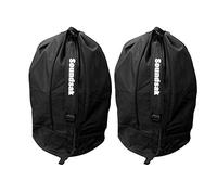 Universal Fit Speaker Bags - Heavy Duty Padded Carry Case with Reinforced Handles - Protect Your Portable PA & DJ Speakers - Water-Resistant with Adjustable Shoulder Strap
