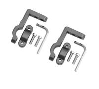 Universal Fitment Series | Aluminum Headlight Clip Bracket Kit for Car Motorcycle ATV Truck, Adjustable LED Work Light Pole Mount Clamps, 22-60mm Tube Diameter, 2PCS Hardware Set(2pcs Black)