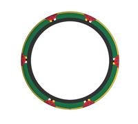 Universal Flag of the Commonwealth of Dominica Print Steering Wheel Cover – Neoprene Car Steering Wheel Cover for Auto, SUV, Trucks & ATV