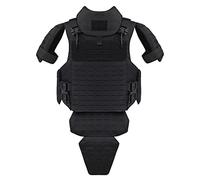 Universal Flame Resistant Nylon Tactical Protective Modular Vest MOLLE Gear for Outdoor Training, CS Airsoft Cosplay Neck Shoulder Lower Body Protector