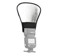 Universal Flash Diffuser, Andoer Camera Flash Reflector Speedlite Bounce Diffuser Board with Silver and White Reflective Surface for Canon Nikon Sony Godox Yongnuo On-Camera Flash