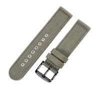 Universal Flat Straight Interface Nylon Watch Strap With 19/20/22mm Suitable For Daily Wear(Grey black,20mm)