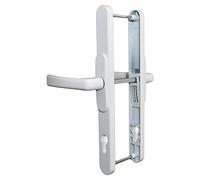Universal Flexi UPVC Repair Door Handle Set Adjustable 92mm 68mm 62mm PZ Lever (White)