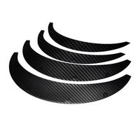 Universal Flexible Car Fender 3.5"/90mm Flares Extra Wide Body Wheel Arches Trim Mudguard Protective Eyebrows 4Pcs Car Wheel Arch Guard(Carbon Black)