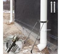 Universal Floor Tube Fixing Support with Screws, Metal Extended Chimney Pipe Bracket, Stove Pipe Roof Mount Brace Kit for Against Snow and Wind(22.7cm (8.9") Dia)