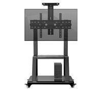 Universal Floor TV Stand for 32-80 Inch Screens, Height Adjustable, 2-Tier Shelves, Supports Up to 200KG, Max VESA 600x400mm