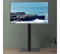 Universal Floor TV Stand with Metal Base & Cable Management for 32 to 65 Inch TVs - Space-Saving TV Mount for Living Room & Bedroom, Adjustable Height & Sturdy Design
