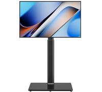 Universal Floor TV Stand with Mount 70 Degree Swivel 9 Level Height Adjustable and Space Saving Design for Most 27 to 60 inch LCD, LED OLED TVs, Perfect for Corner & Bedroom AX1006TB…