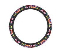 Universal flower art Print Steering Wheel Cover – Breathable Car Steering Wheel Cover for Cars, Trucks, SUVs, and ATVs