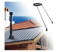 Universal Flue Support Chimney Pipe Bracket7 8" 9" 4" 5" 6" Weatherproof Solid Steel Wall & Roof Brace Kit for Wood Stove Pipe Stabili and ILI