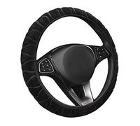 Universal Fluffy Car Steering Wheel Covers Winter Thermal Plush Steering Wheel Covers for Men Women Elastic Anti-Slip Fuzzy Steering Wheel Cover Black