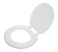 Universal Foam Padded ngated Toilet Seat Cover - Soft table and Replacement for Heavy Individuals - White Bathroom Accessory with Lid