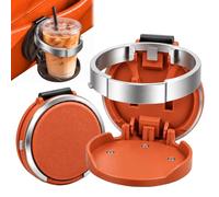 Universal Foldable Car Cup Holder, Door Clip Window Storage Drink，Orange*1 | Fold It Away When Not In Use; The Sag-Resistant Pocket Keeps A Drink Close At Hand, Fits Most Bottles & Cups, No Tools