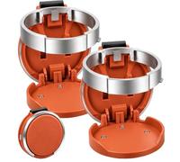 Universal Foldable Car Cup Holder, Door Clip Window Storage Drink，Orange*2 | Fold It Away When Not In Use; The Sag-Resistant Pocket Keeps A Drink Close At Hand, Fits Most Bottles & Cups, No Tools