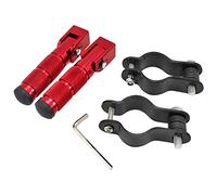 Universal Foldable Non-Slip Foot Pegs with Brackets Red 12.2x2.5x2.5cm