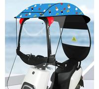 Universal Folding Canopy for Electric Bicycles, Motorcycles, and Mobility Scooters - Sun, Rain, Wind Protection - Lightweight, Durable Cover for Outdoor Use