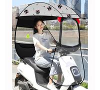 Universal Folding Canopy for Electric Bicycles, Motorcycles, and Mobility Scooters - Sun, Rain, Wind Protection - Lightweight, Durable Cover for Outdoor Use