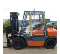 Universal Forklift Cab Enclosure Cover, Waterproof Windshield Rain Canopy Protector for Heavy-Duty Trucks