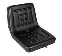 Universal Forklift Seat, Waterproof Garden Lawn Tractor Seat, Adjustable 15cm, Max. 220 lbs, PVC Seat for Tractors Harvesters Lawnmowers Forklifts, Black