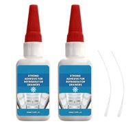 Universal freezer drawers Strong Adhesive, Strong Plastic Adhesive for Freezer Drawer Crack Fix,Low Temperature Resistive Fast Drying Glue,50ml Universal Home Use. (2Piece)