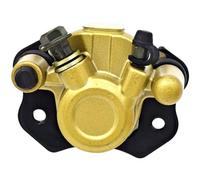 Universal Front Rear Disc Brake Calipers Clamp Lower Pump Compatible With 50 70 90 110 125 150cc ATV Buggy Quad Master Cylinder Caliper(Left yellow)