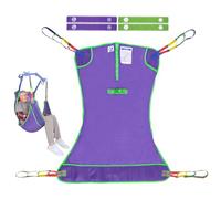 Universal Full Body Hoist Sling for Patient Lift - Mesh Transfer Sling for Shower, Large Bariatric Hoist Sling for Elderly & Disabled, 500lbs Weight Capacity (L-Purple)