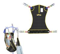 Universal Full Body Hoist Sling for Patient Lift - Mesh Transfer Sling for Shower, Large Bariatric Hoist Sling for Elderly & Disabled, 500lbs Weight Capacity (M-Black)