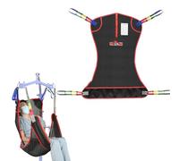 Universal Full Body Hoist Sling for Patient Lift - Mesh Transfer Sling for Shower, Large Bariatric Hoist Sling for Elderly & Disabled, 500lbs Weight Capacity (S-Black)