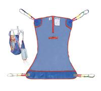 Universal Full Body Hoist Sling for Patient Lift - Mesh Transfer Sling for Shower, Large Bariatric Hoist Sling for Elderly & Disabled, 500lbs Weight Capacity (S-Blue)