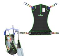 Universal Full Body Hoist Sling for Patient Lift - Mesh Transfer Sling for Shower, Large Bariatric Hoist Sling for Elderly & Disabled, 500lbs Weight Capacity (L-Black)