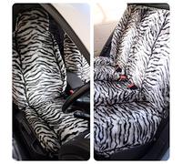 Universal Full Set of Furry GREY TIGER Airbag Seat Covers for Car Vans 4x4 MPVs SUVs