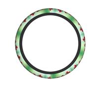Universal Funny Ladybug Print Steering Wheel Cover - Breathable Steering Wheel for Cars, SUVs, Trucks - Auto Interior Decor