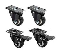Universal Furniture Casters 4 Silent Polyurethane Wheels (2 with Brake) Durable Flat Rollers for Coffee Tables HeavyDuty WearResistant Smooth Mobility