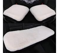 Universal Fuzzy Fur Car Seat Covers for Winter, Soft Warm Faux Rabbit Fur Seat Covers, Multi-functional and hard-wearing, Very easy to clean (White)