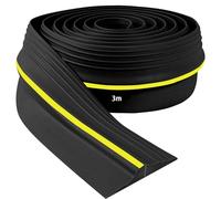 Universal Garage Door Seal Heavy Duty Weatherproof Weather Strip Garage Door Bottom Draught excluder Rubber Threshold Strip for Keeping Clean &Dry (Black, 90mm(W)*13mm(H)*3m(L))
