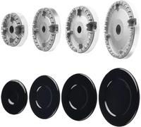 Universal Gas Stove Burner Cap,Oven Cooker Hob Gas Burner Crown & Flame Cap Kit,Compatible With Most Gas Stoves,1 * 55mm+2 * 75mm +1 * 100mm Cooker Hat Set (Concave)