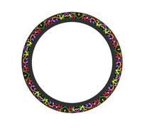 Universal Gay Pride Rainbow Print Steering Wheel Cover â€“ Breathable Car Steering Wheel Cover for Cars, Trucks, SUVs, and ATVs