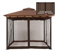 Universal Gazebo Mosquito Netting Replacement, 4-Panel Gazebo Curtain Screen Sidewalls with Zipper & Hooks for Outdoor Patio Garden Canopy and Pergola Fly Insect Protection