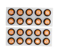 Universal Golf Club Distance Ball Position Markers, Durable ABS Club Distance Markers Golf Ball Marker Tool for Pinpoint Yardage and Precise Ball Placement (White) (Black) (Orange)