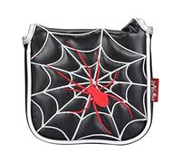 Universal Golf Mallet Putter Cover Square Headcover Magnetic Closure Guard Spider Black, 13x14x3cm