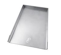 Universal grill plate grill grate plancha made of solid stainless steel 40x30cm