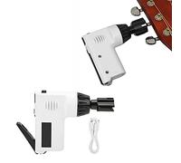 Universal Guitar String Winder, Multifunction Light Bridge Pin Remover Speed Peg Puller for Bass Banjo Mandolin Ukulele 2.7 to 4.3v (White)