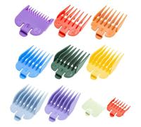 Universal Hair Clipper Guards Set 10 PCS, Replacement Attachment Combs Compatible with Wahl Clippers, #1-#8 Sizes Multicolour Cutting Guide Combs for Barber Salon and Home Haircut