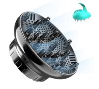 Universal Hair Diffuser for 1.4"-3.1" Blow Dryer Nozzles, Diffuser Hairdryer Attachment, Professional Hair Diffuser for Curly or Wavy Hair, Reduces Frizz & Defines Curls, Home/Travel Use, Black