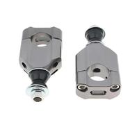 Universal Hand Bar Riser Aluminum Alloy 2pcs 1 1/8" 28mm CNC Aluminium Motorcycle Handlebar Mount Riser Clamp(Silver)