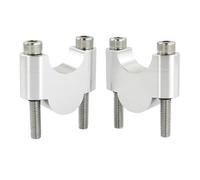 Universal Hand Bar Riser Aluminum Alloy For Triumph For Street Triple S 2017-2021 RS 2016 2017 2018 2019 2020 2021 28mm 1 1/8" Handlebar Risers Mounting(Silver Riser 30mm)