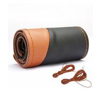 Universal Hand Sew DIY Stitch Leather Protector Braiding Cover For Steering Wheel 38 cm Carbon Fiber Car Steering Wheel Cover Car Steering Wheel Cover(Brown)