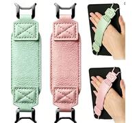 Universal Hand Strap for Kindle & E-Book Tablets 6-7.5 Inch, 2 Pack Lightweight Finger Grip Holder Compatible with Kobo/Voyaga/Lenovo/Sony, High Elasticity Comfortable Strap, Green & Pink