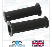 Motorcycle Handlebar Grips Black Rubber 22mm Length Old Retro Style Universal
