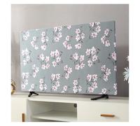 Universal Hanging TV Dust Cover for 43 50 55 65 Inch Screens, Soft Fabric Anti-Dust Protector for Household LCD LED Flat Screen Televisions, Wall Mounted Accessory(Flowers Blossoming,28 inches)
